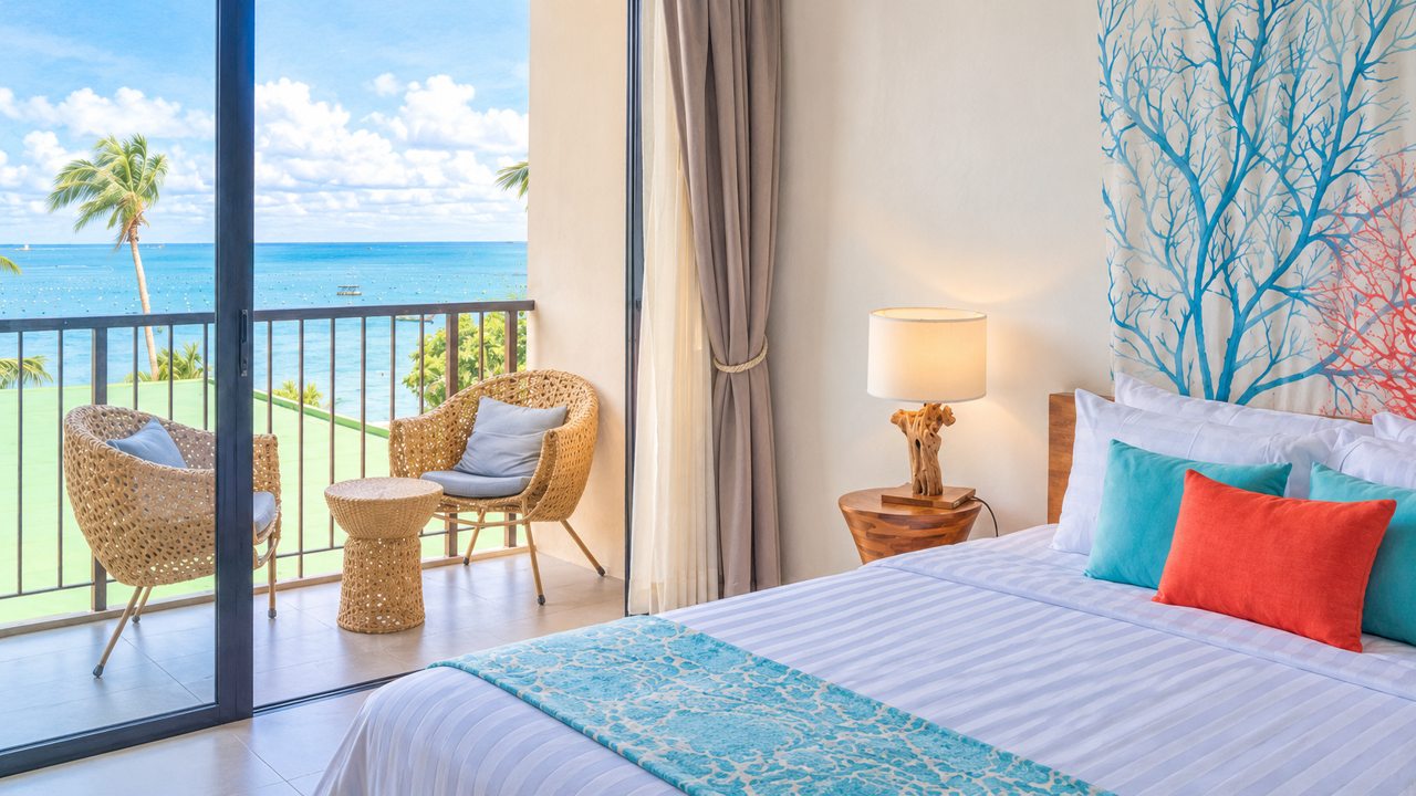Иллюстрация по фотографии отеля Bandara Beach Resort, Phuket