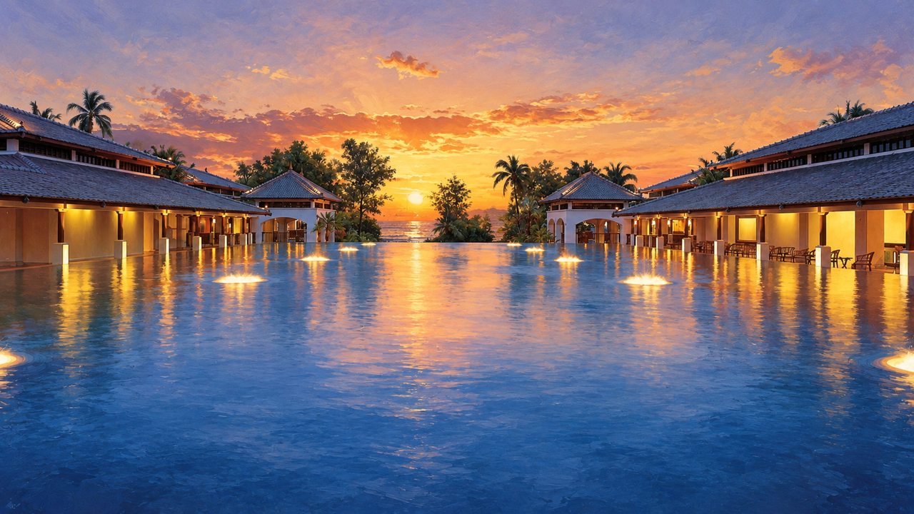 Иллюстрация по фотографии отеля JW Marriott Phuket Resort & Spa