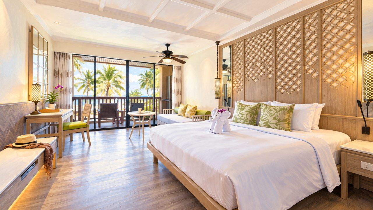 Иллюстрация по фотографии отеля Katathani Phuket Beach Resort