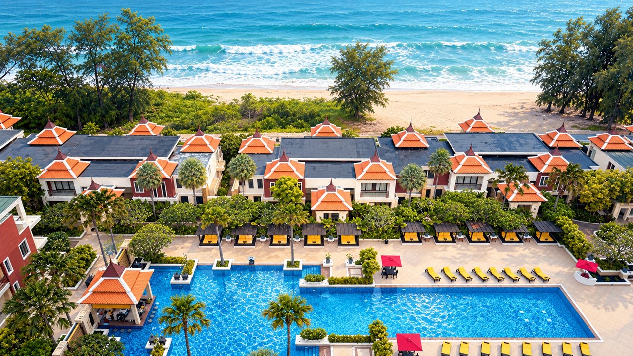Иллюстрация по фотографии отеля Mövenpick Phuket Bangtao