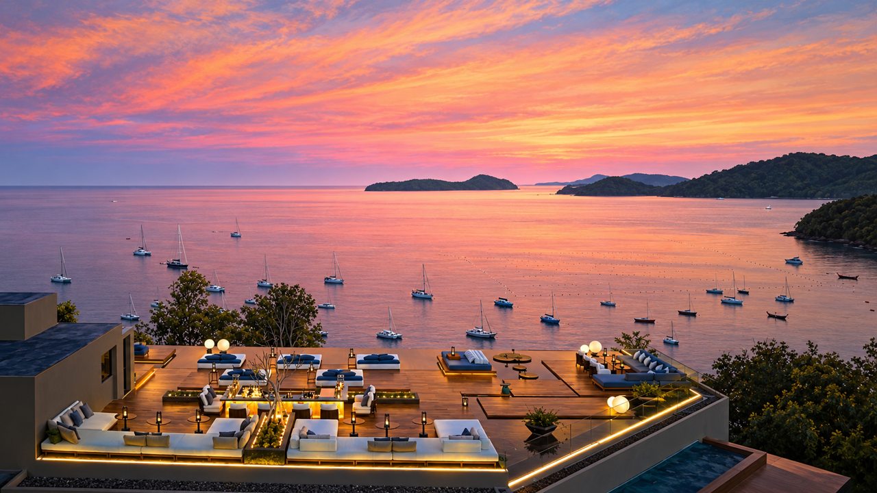 Иллюстрация по фотографии отеля V Villas Phuket — MGallery Collection